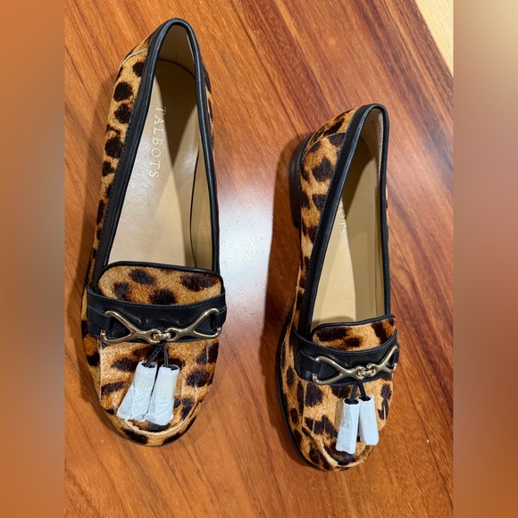 Talbots Laura Leopard Print Loafers with tassels size 8.5 - Picture 6 of 9